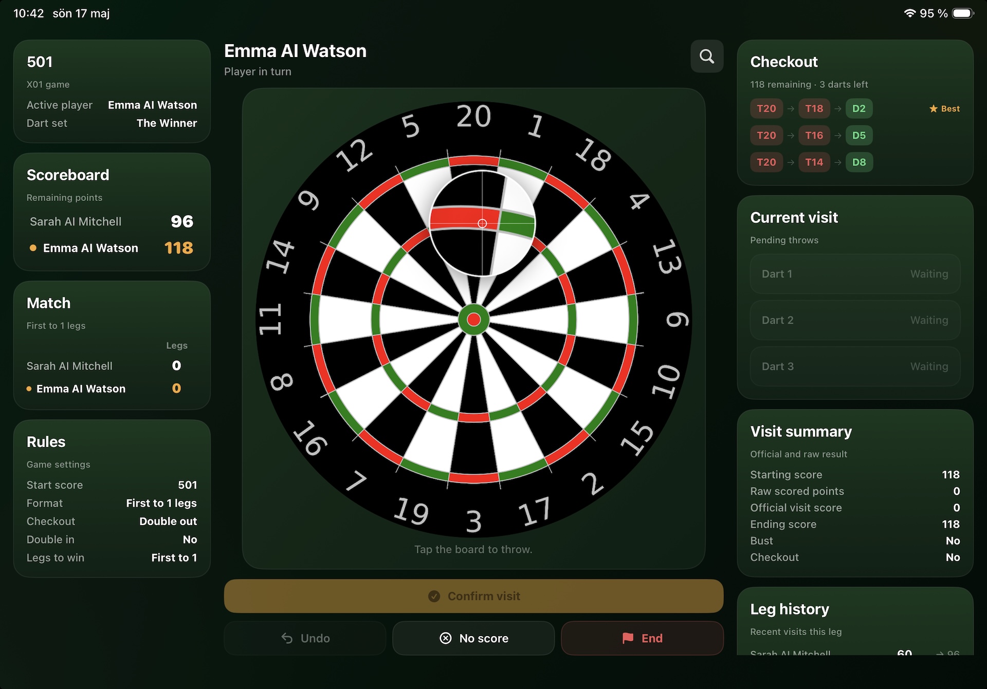 Oche Tracker - X01 Play Magnify